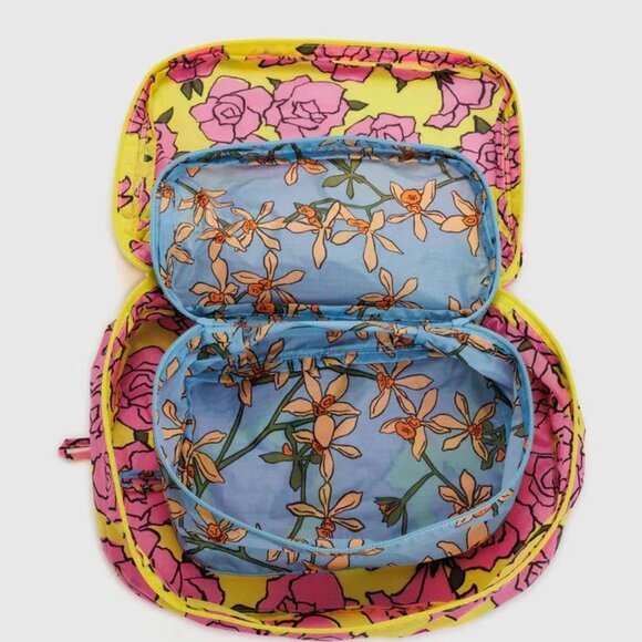 NWT Baggu Packing Cube Set - Garden Flowers (Orchid, Rose)